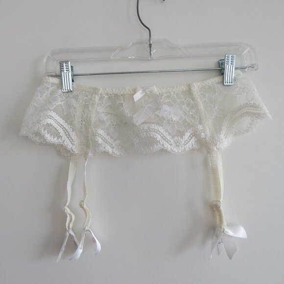 SIMONE PERELE White Lace Garter Belt Wedding Feminine Romantic - Size 4 / L - Picture 2 of 13